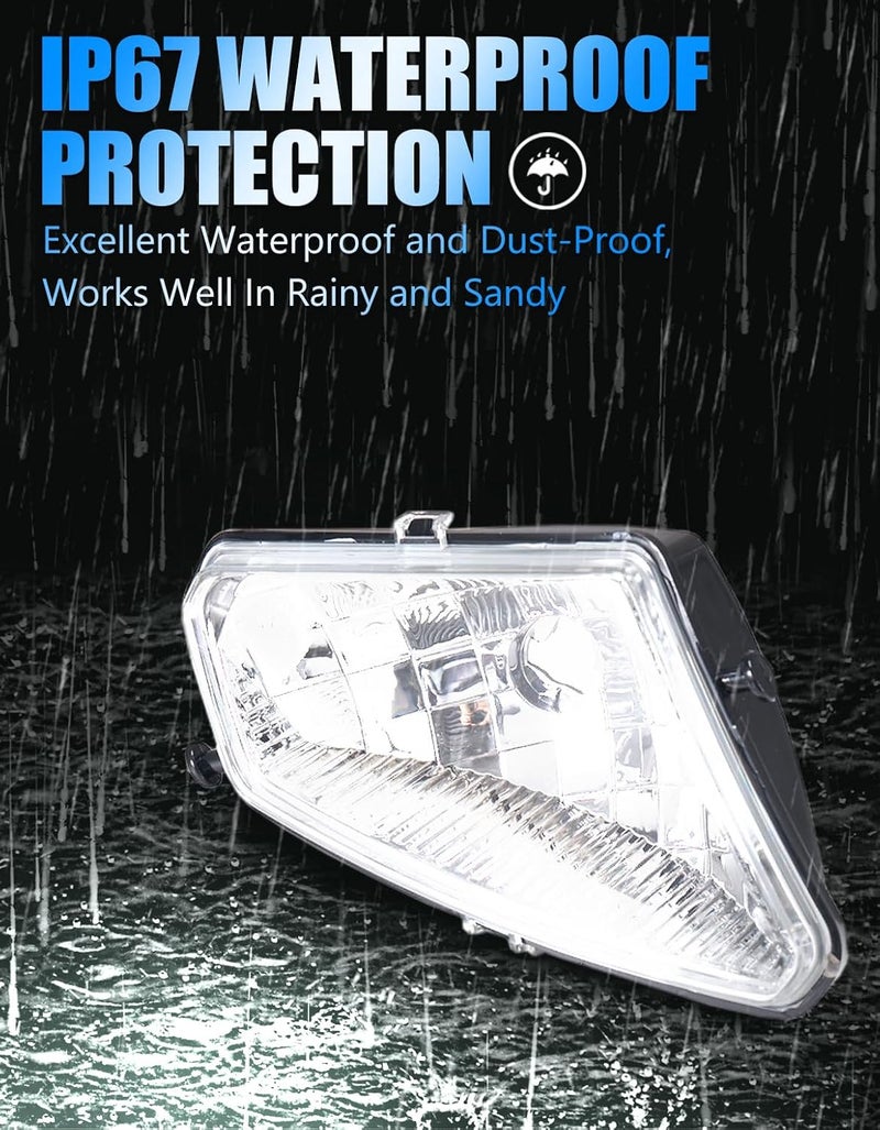 A & UTV PRO Headlight Housing for Polaris Sportsman 500 HO EFI TOURING 2005-2010, Front Left & Right Head Light Covers Head Lamp Lens Parts Accessories, (2PCS, Bulb Not Included) - Image 2